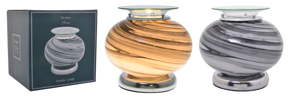 Aroma Oil/Wax Melt Electric Burner Orb Touch Lamp (Marble)